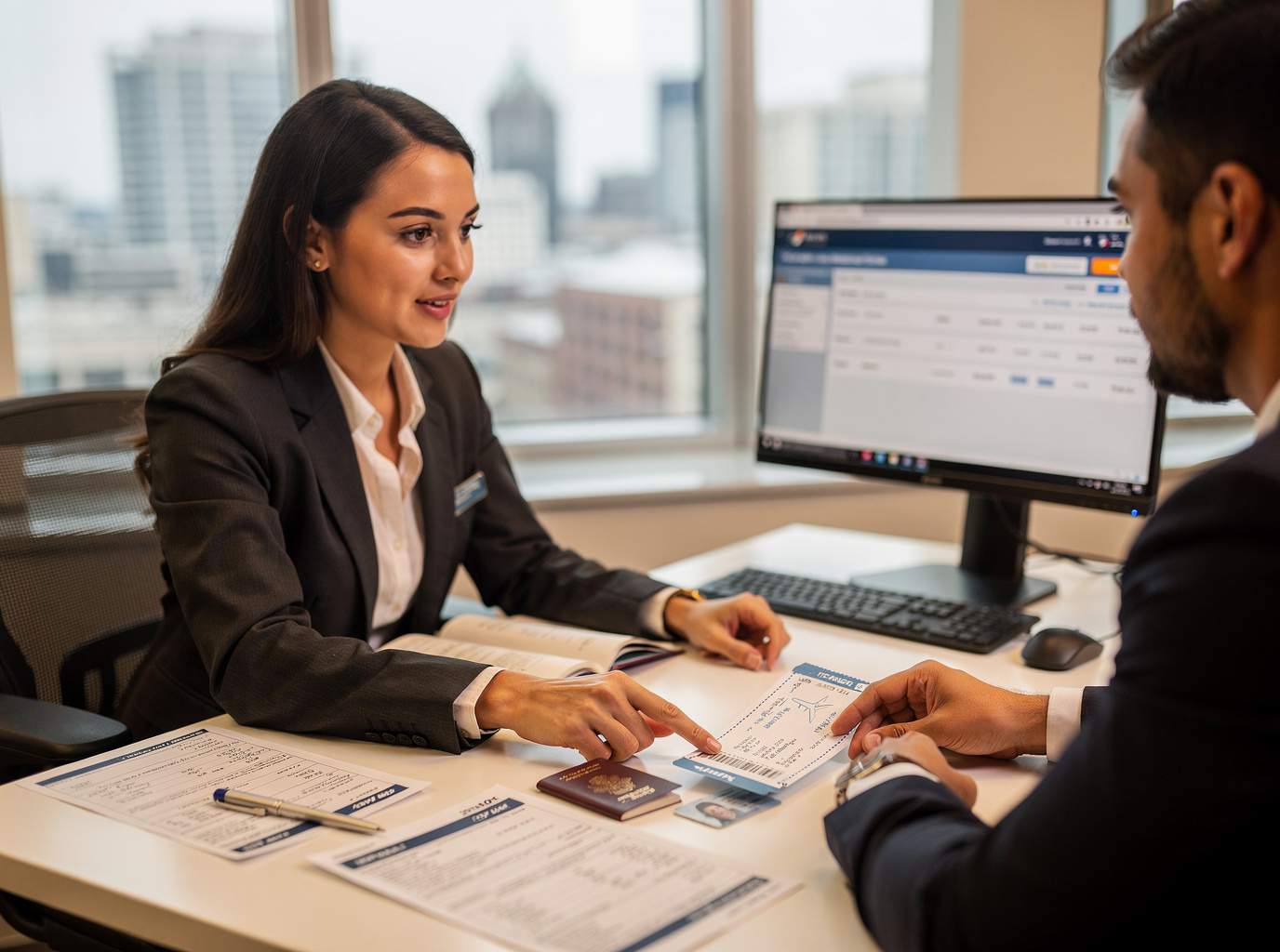 Airline Customer Service kiva Flight Support Desk in Midtown Atlanta